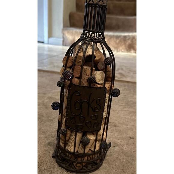 Metal Rustic Wine Bottle Cork Cage Holder - Picture 8 of 9